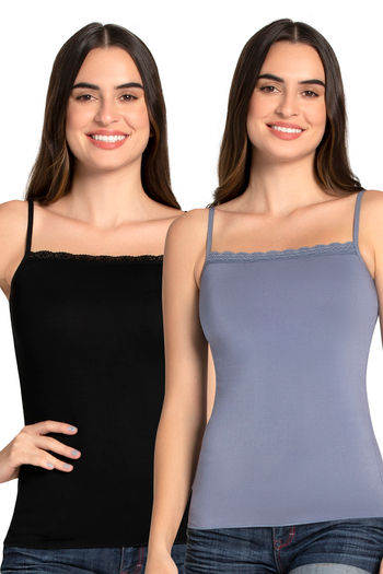 Buy Amante Modal Camisole (Pack of 2) - Blk Tempest